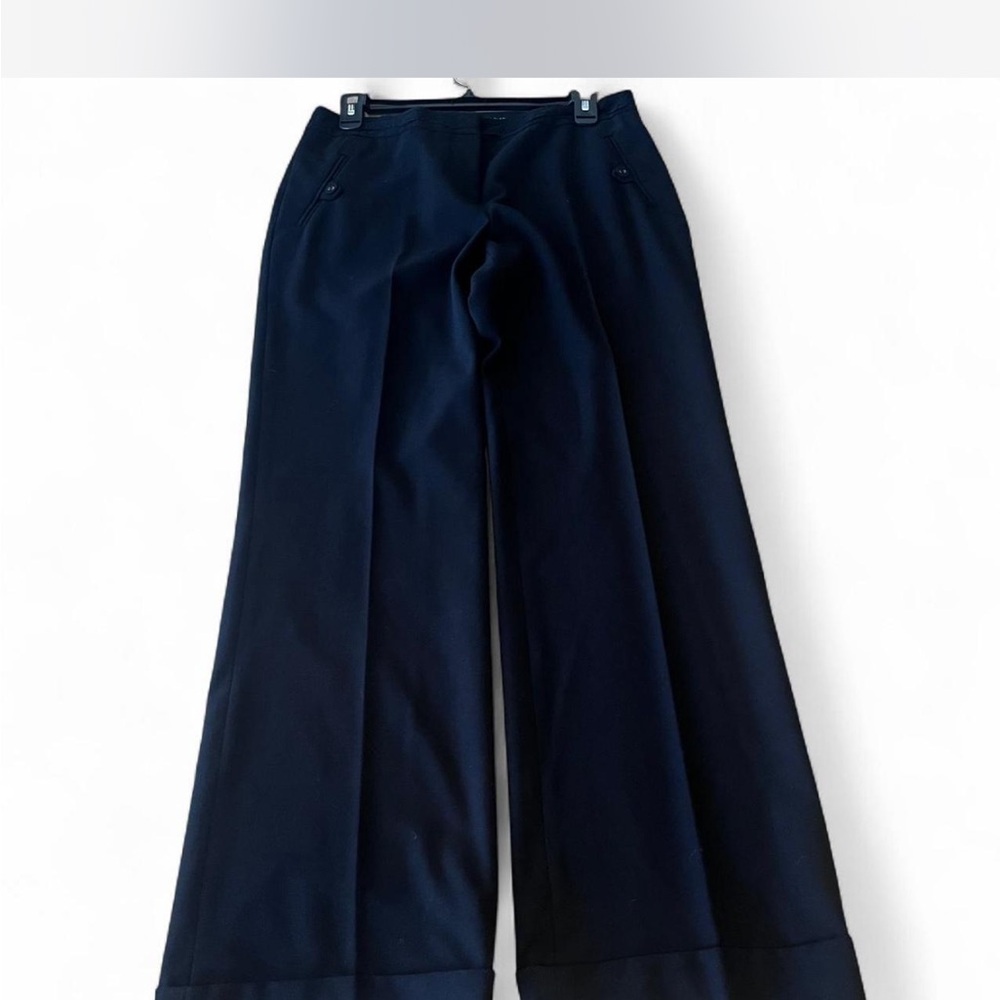 Vintage Tapemeasure wide leg black trousers